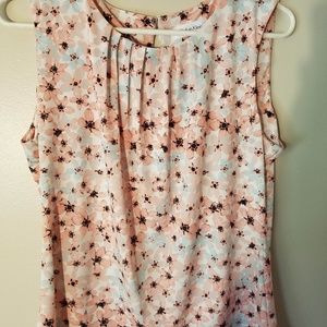 Calvin Klein Suiting Floral Shell sz L